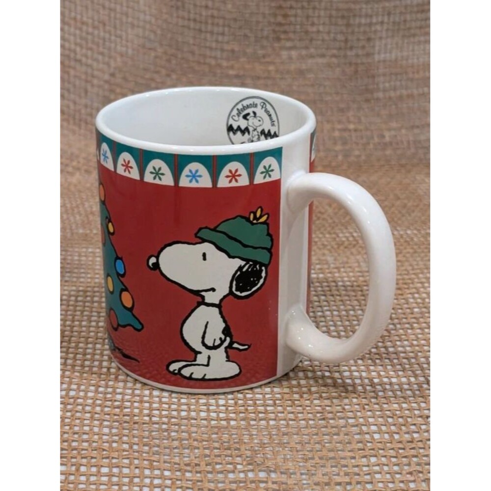 Peanuts Snoopy Christmas Mug 60th Anniversary